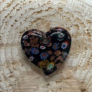 Heart-Shaped Floral Pendant